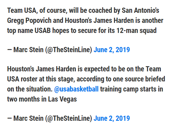 中国篮球世界杯美国队名单（男篮世界杯美国12人阵容有谁？曝哈登浓眉领衔 准状元或破格入选）