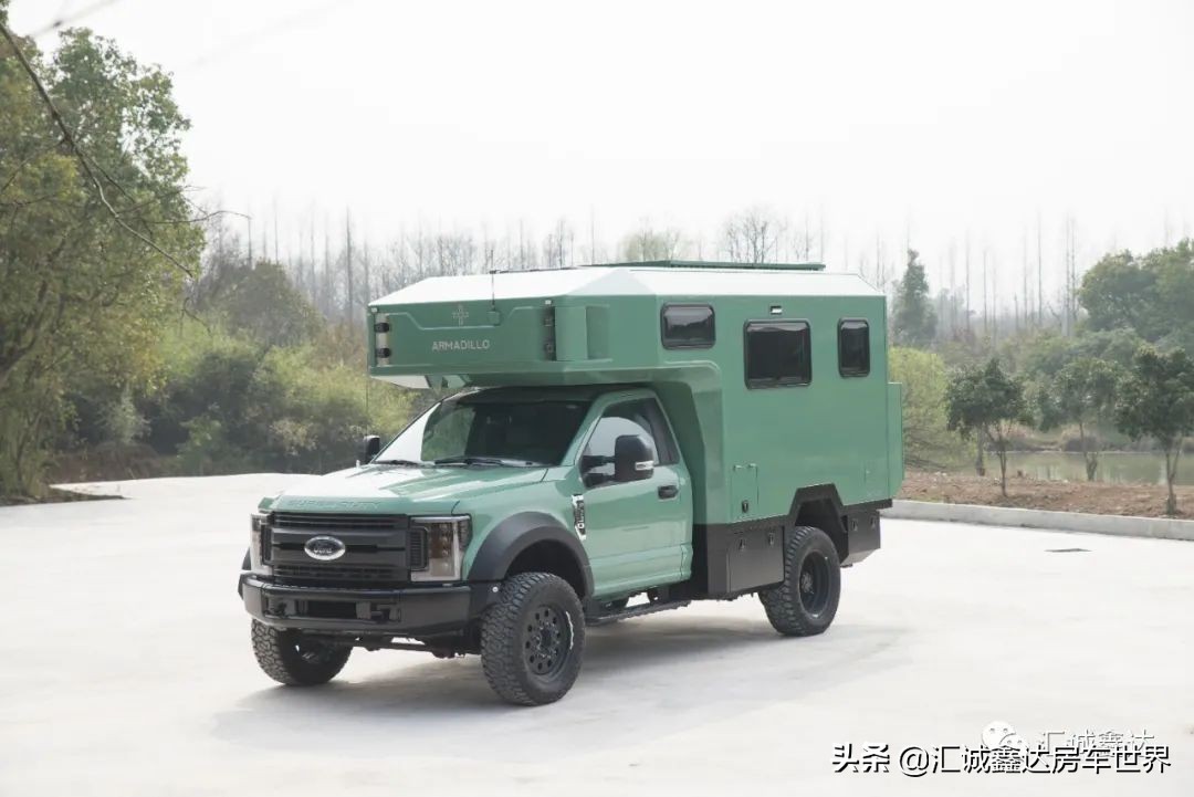阿莫迪罗皮卡越野房车！7.3LV8发动机，4驱+2把锁！满水电住4人