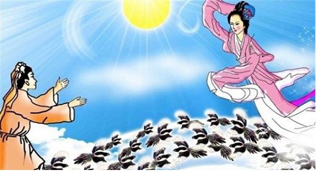 乞巧:七夕今宵看碧霄,牵手织女渡河桥
