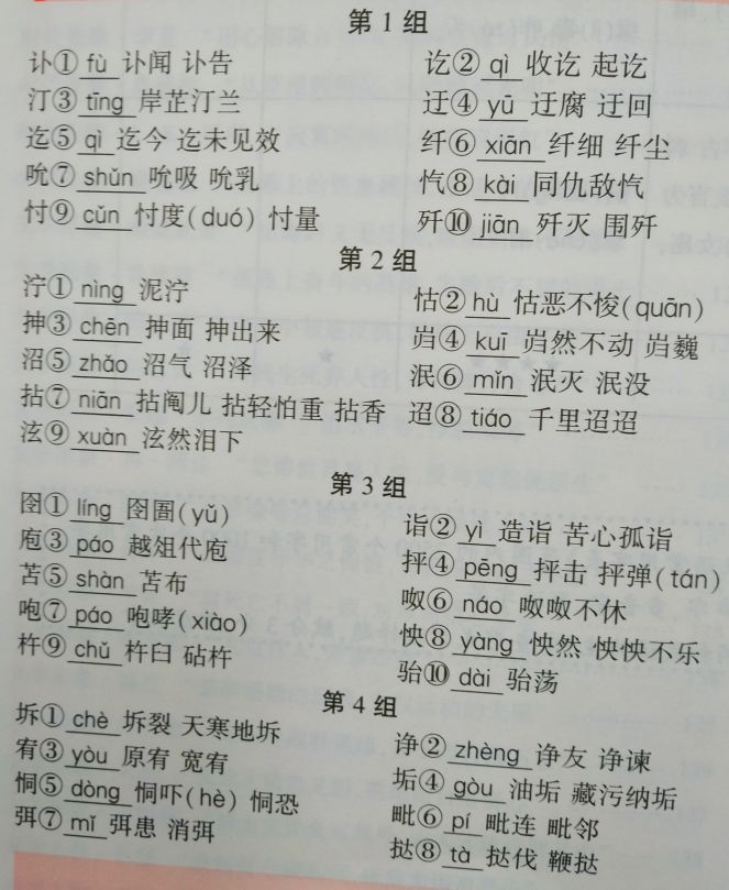 考点清单——形声字