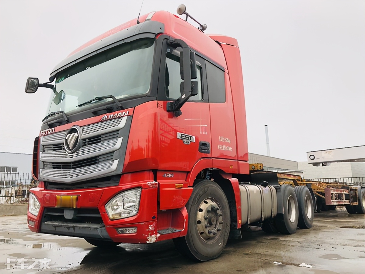 2年跑41万公里,实拍8成新福田欧曼est,加挂车才卖30万