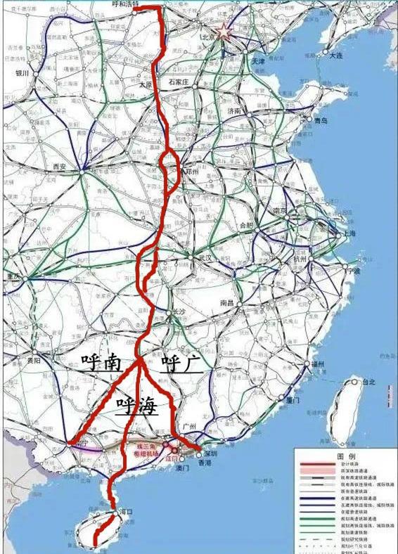 国家规划建设全国性综合交通枢纽城市，未来有七个方向的高铁