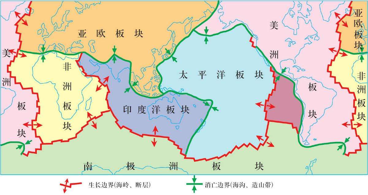 板块构造图火山地震带图片