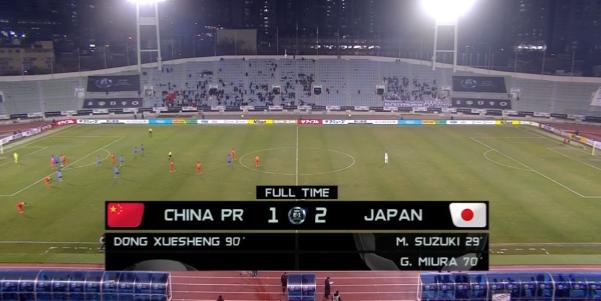 第90分钟破门！国足1-2惜败日本：3数据占优，中国球迷狂欢