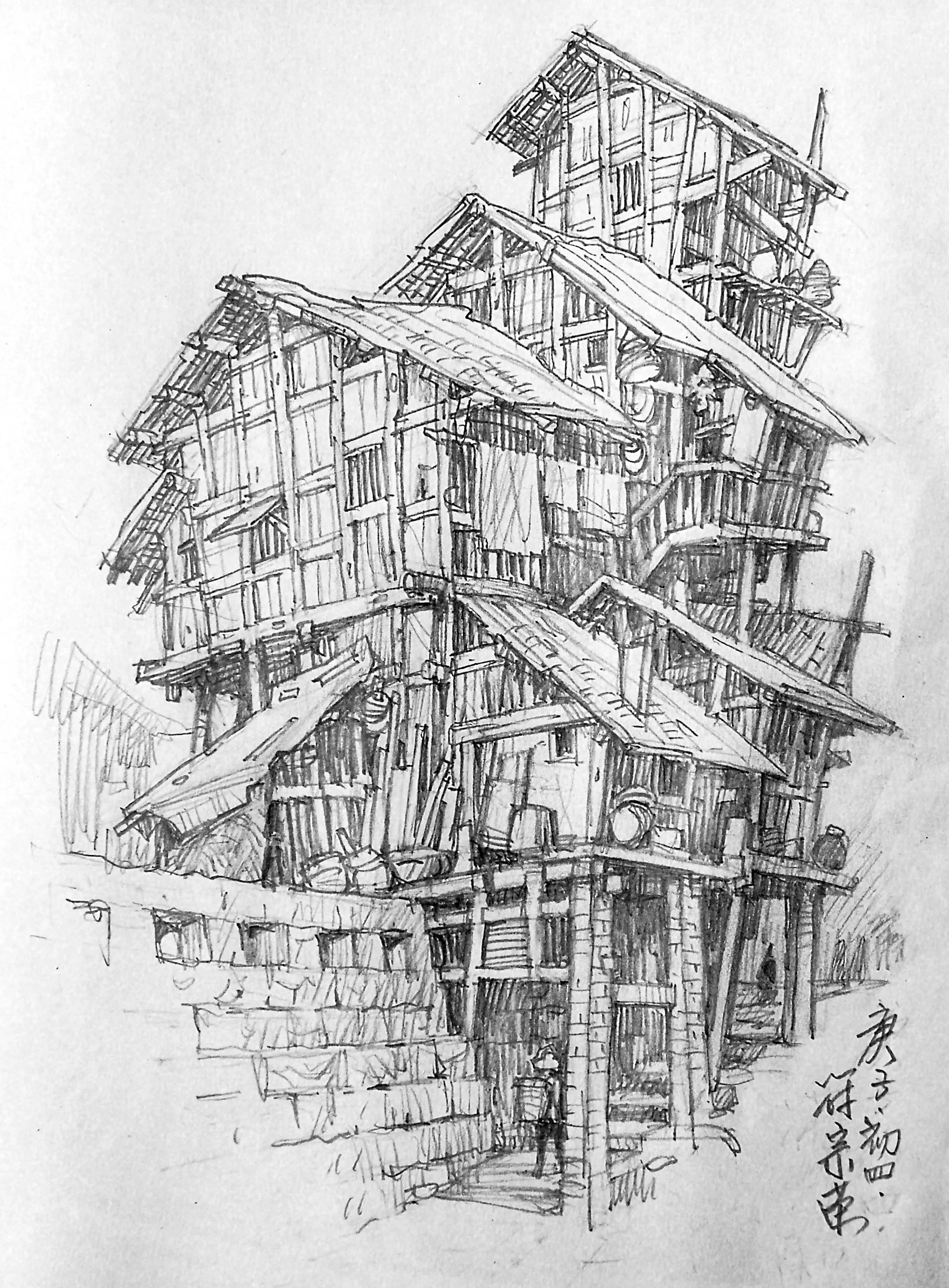 踢足球的人怎么画才好看又简单（足球与绘画丨符宗荣建筑钢笔画）