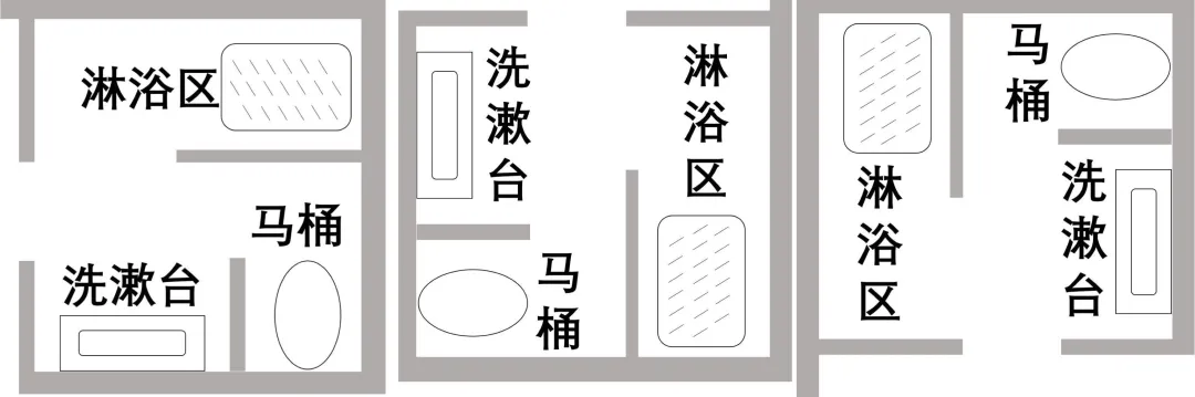 别傻装2个卫生间了,中国人最爱“三式分离”卫生间案例,不香吗
