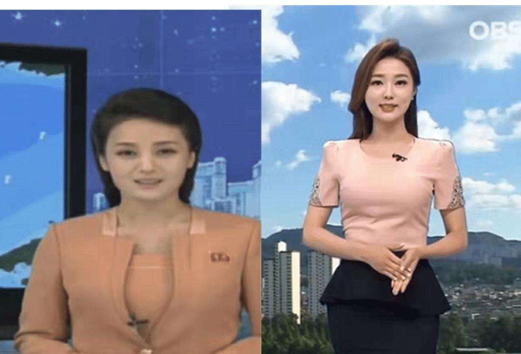 韩国天气预报女主播叫什么名字(韩国和朝鲜天气预报女主持人的风格对比，为了“收视率”真是拼了)