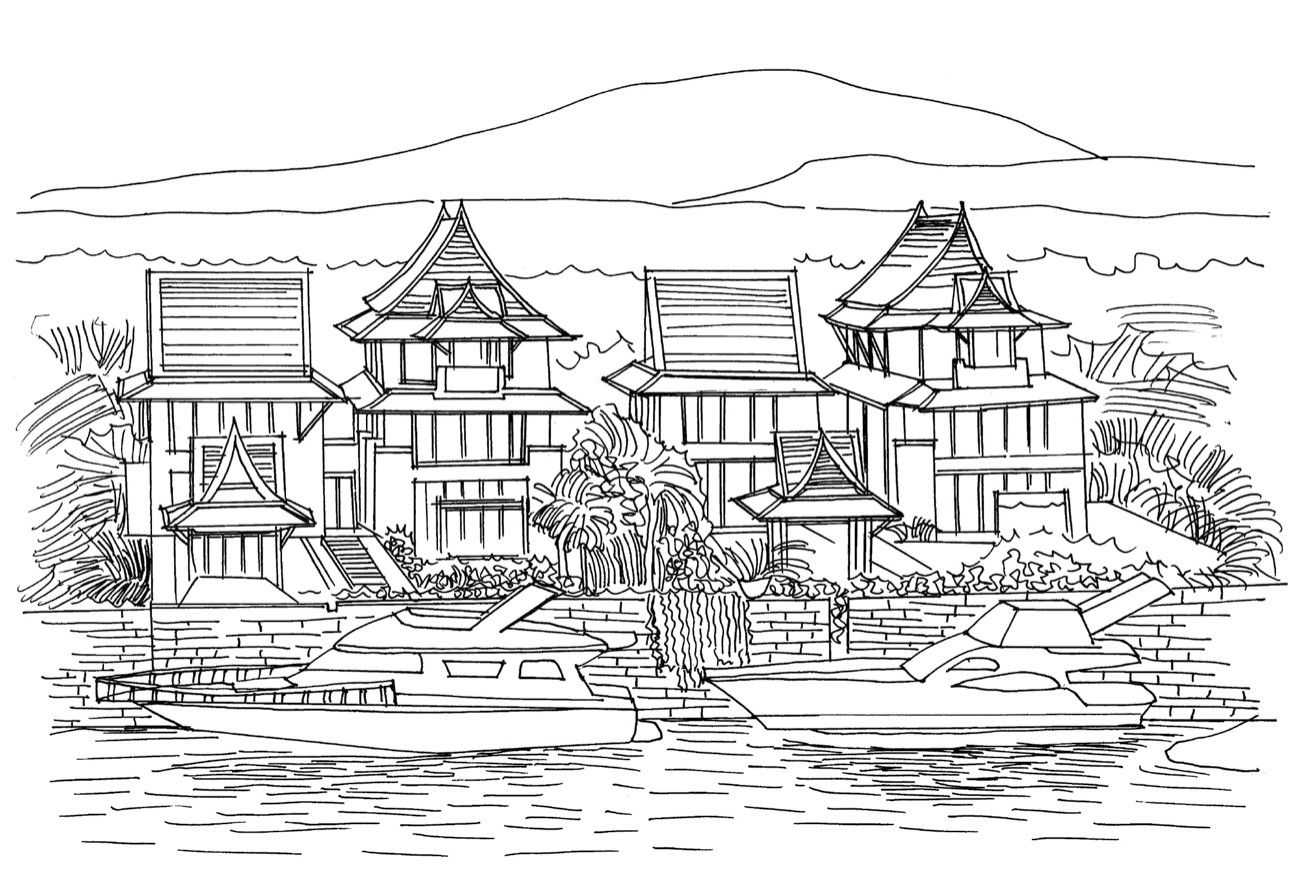 分步骤图解教你画建筑手绘,简单易学,快来临摹