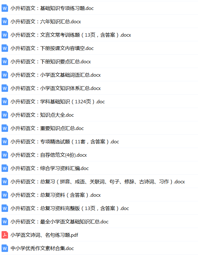 小学语文基础知识，古诗、成语、近反义词、名句、谚语、歇后语