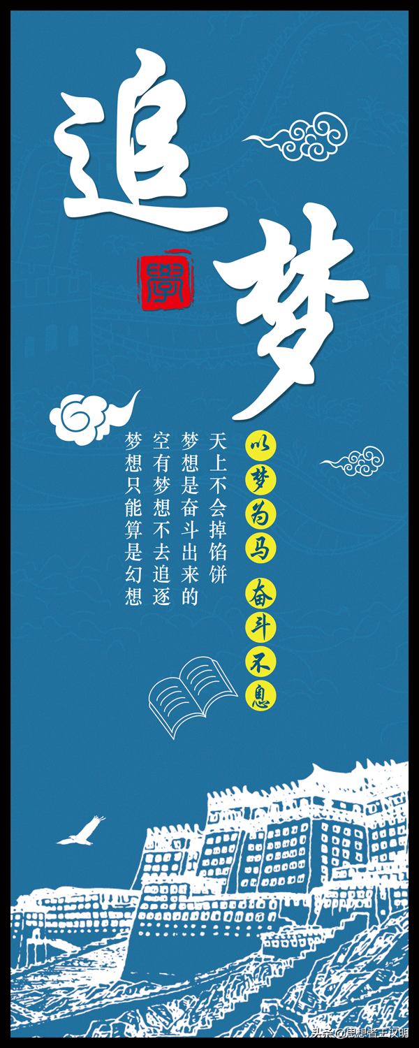 学校,教育,培训机构专用:励志标语挂画图8张