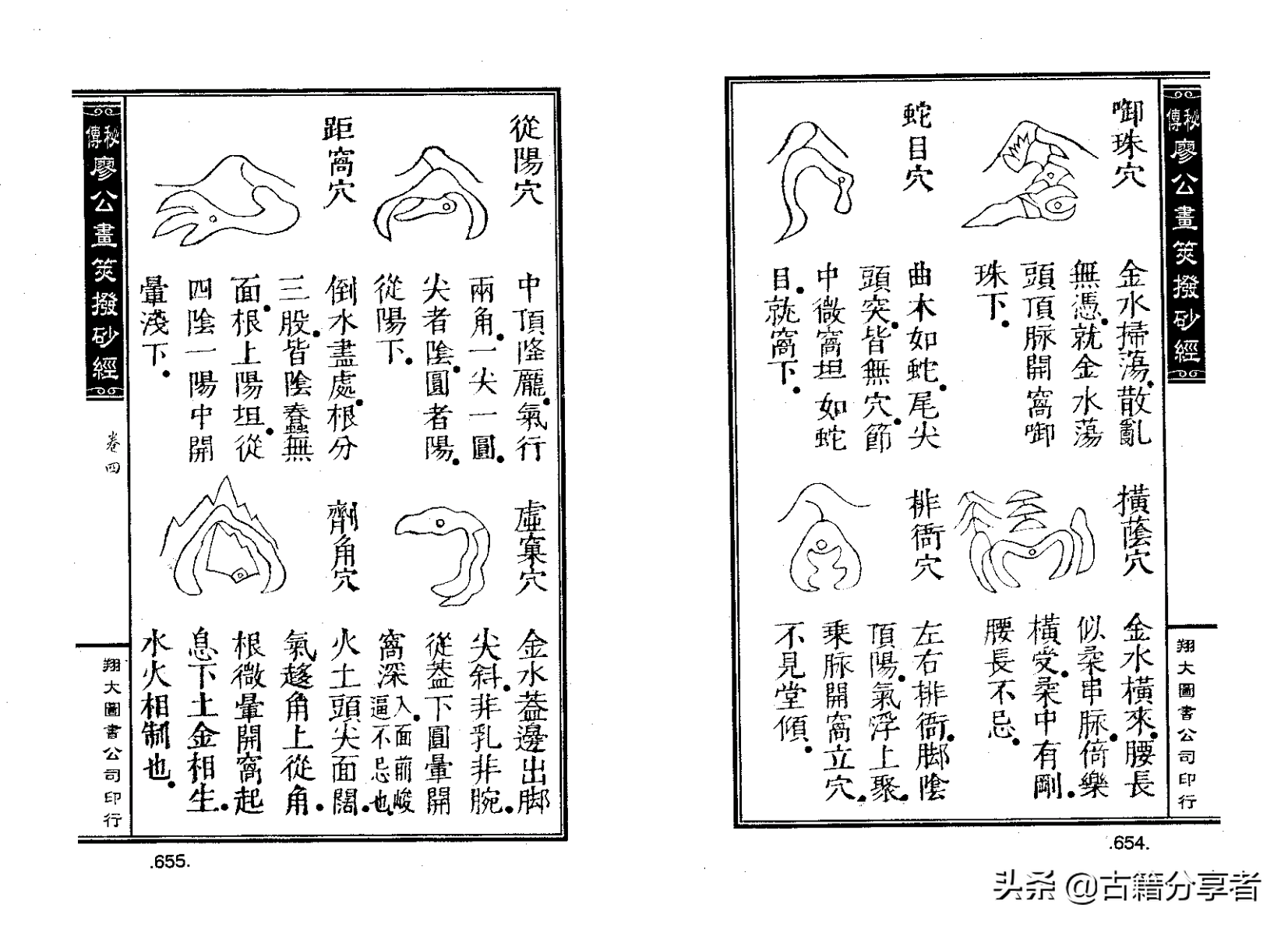 风水地理阴宅穴位详解‘秘传廖公拔砂经’四卷2部份