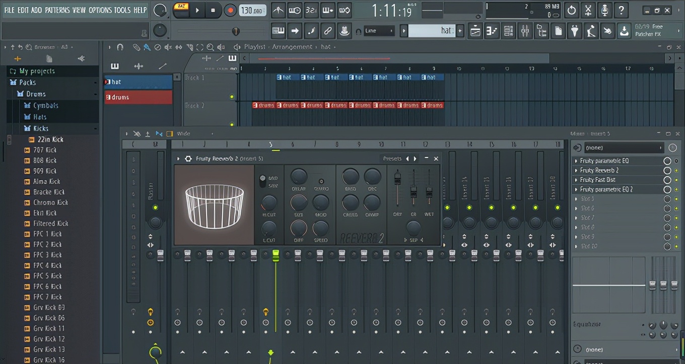 在FL Studio中如何使用混音器的效果