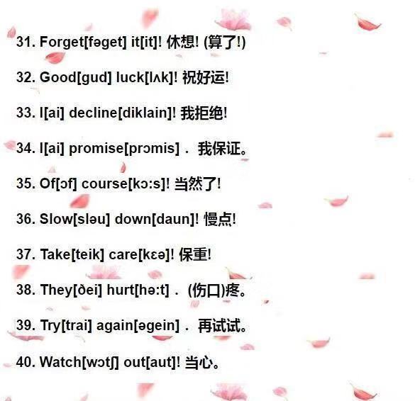 小学生会说英语，就必须牢记的单词句子（带音标版）