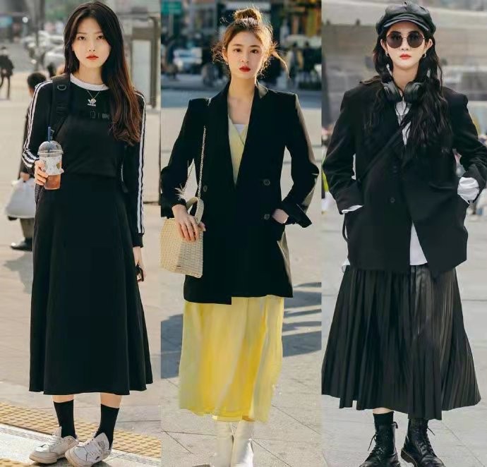 秋天不知道如何搭配？看看韩系美女的时尚街拍造型，清新亮丽