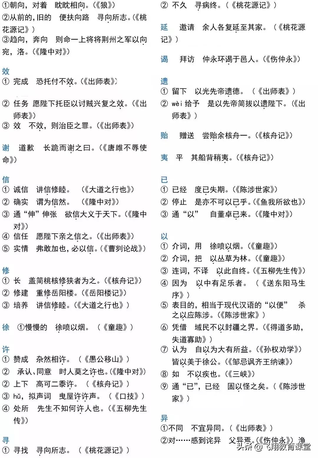 初中语文7-9年级文言文常用140字全总结，太重要了！（转给孩子）