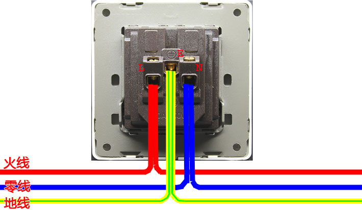 三个插座并联接线图图片