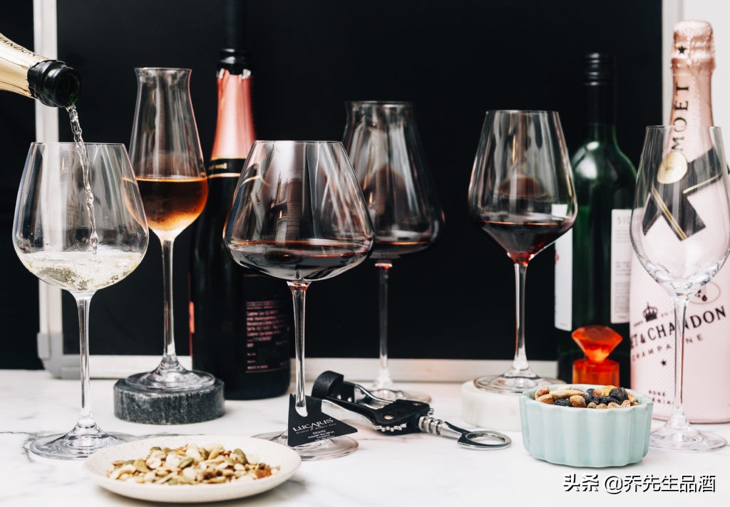 法国 酒杯 120ml 仿水晶玻璃红白葡萄酒杯 一对送礼便携