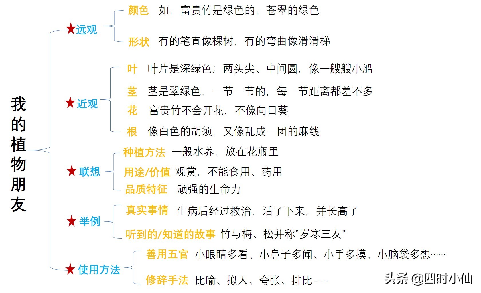 孩子最头疼描写植物？不妨试试思维导图的这个套路