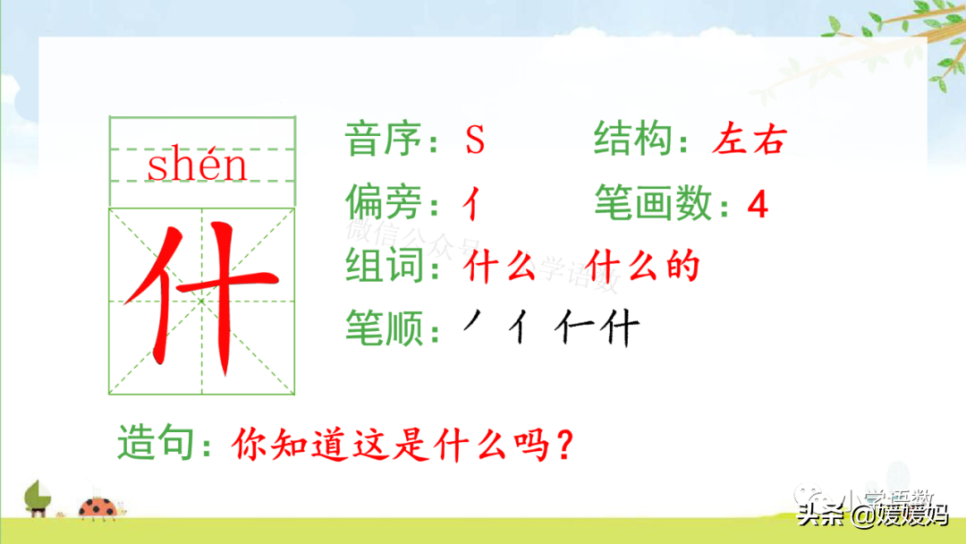 一年级下册语文识字2《姓氏歌》图文详解及同步练习