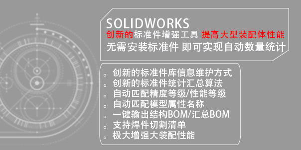 这是一款针对SOLIDWORKS 3D模型的虚拟标准件智能汇总工具