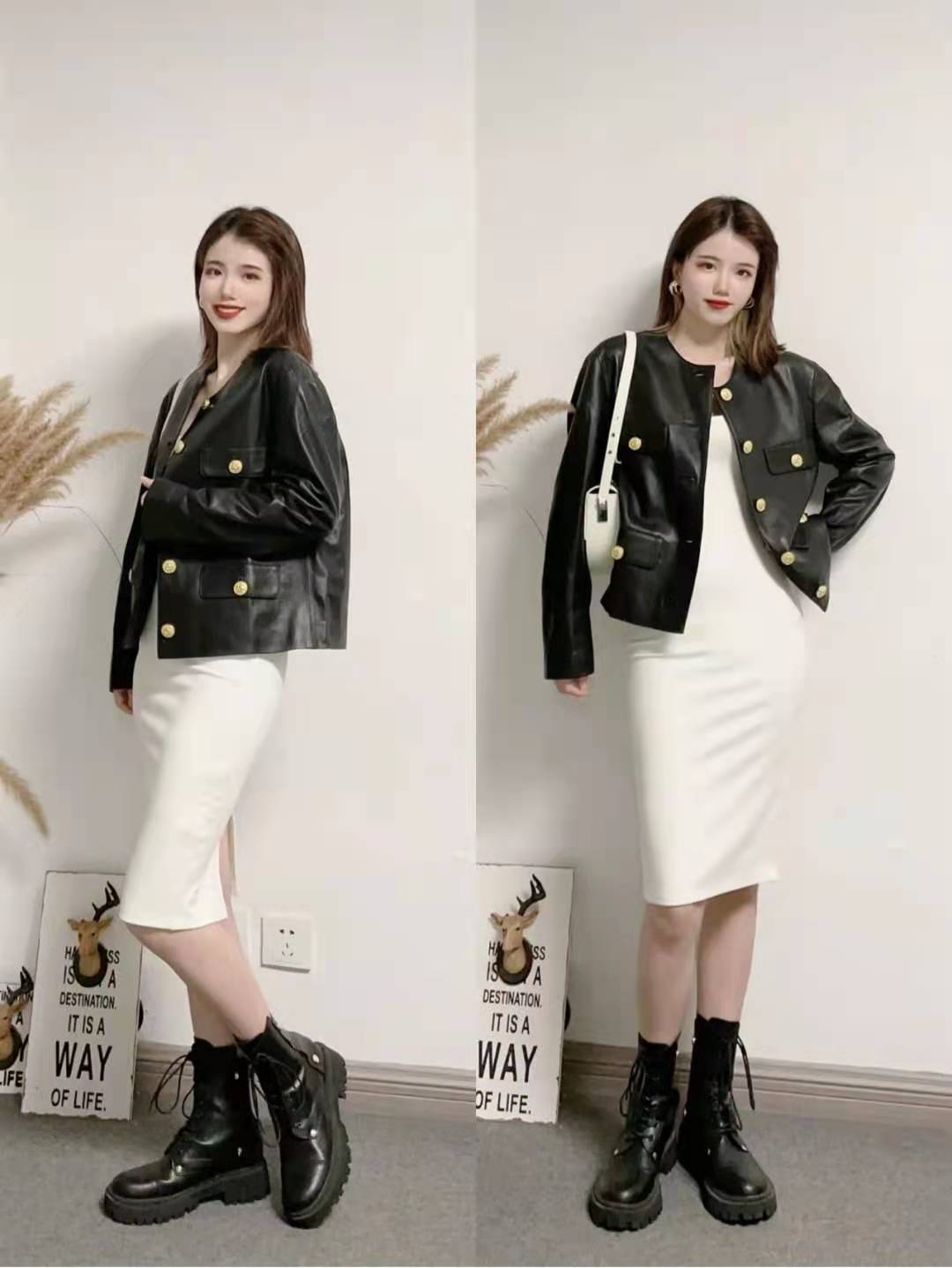 短款皮衣搭配什么裤子好看