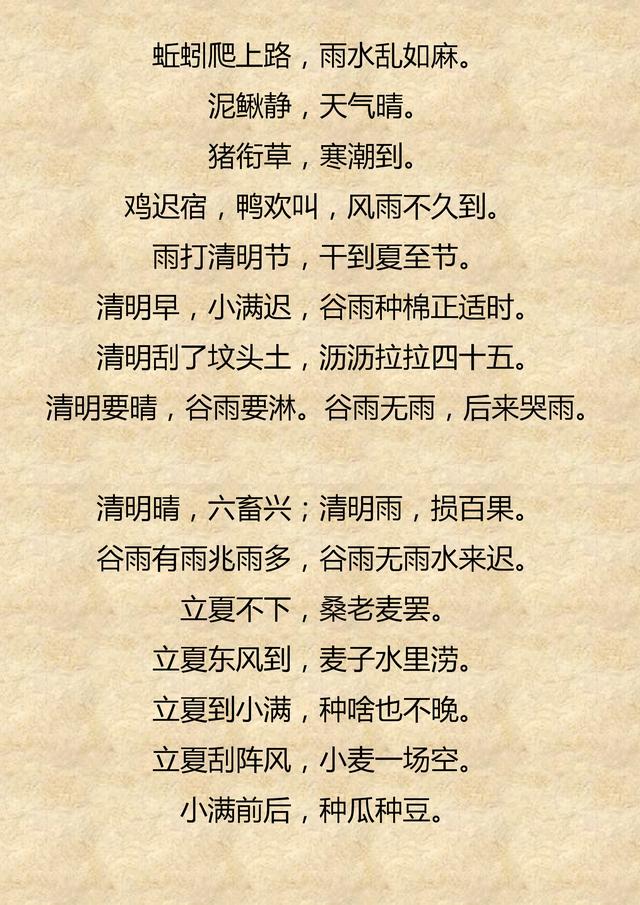 农业谚语,简单通俗,生动精练,更是文化瑰宝.