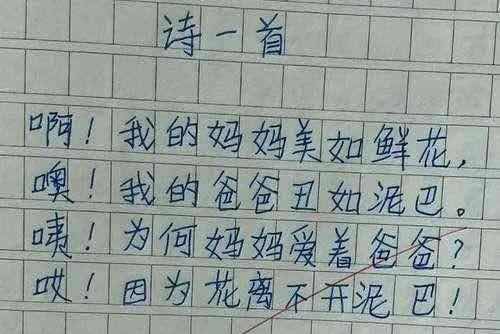 小学生打油诗走红，老师都被逗乐了，网友：谁家的孩子这么有才