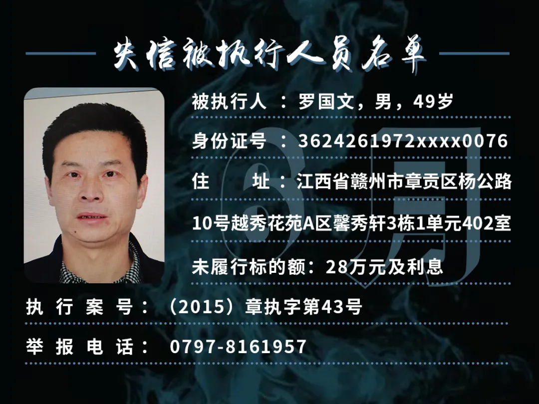 曝光！这些赣州人欠钱不还！你认识吗？