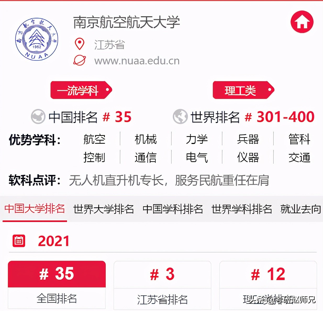 南京航空航天大学考研捡漏专业
