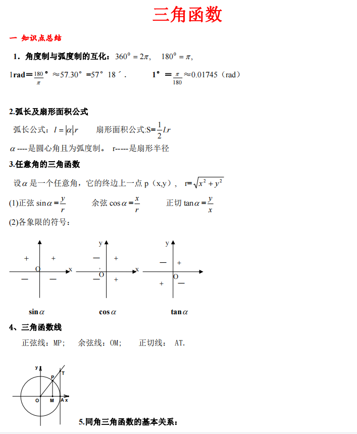 高考数学大题题型总结大全