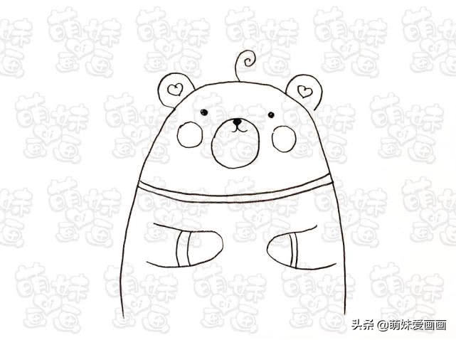 熊的简笔画（熊的简笔画 简单又好看 画法）-第3张图片