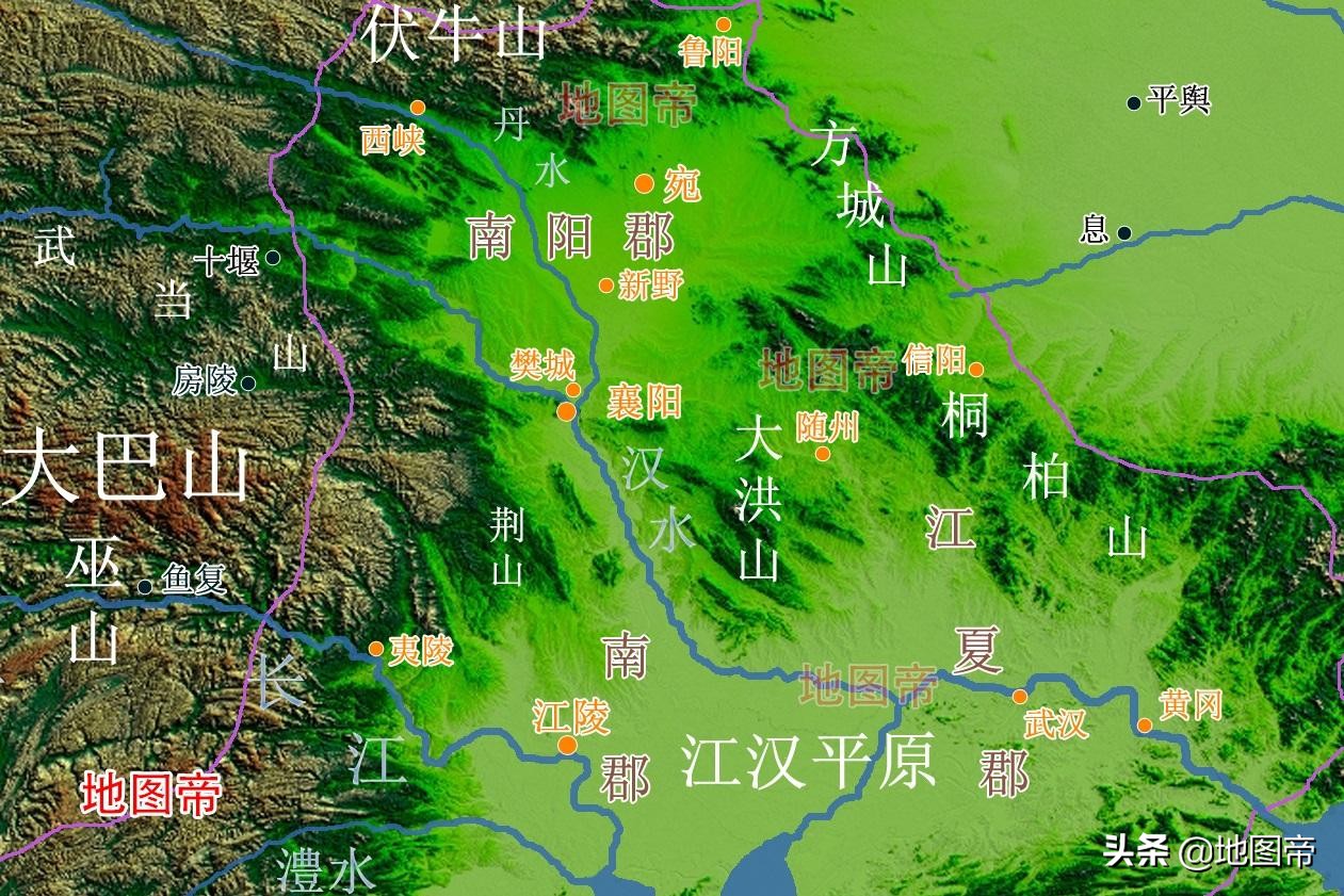 襄阳,位于湖北省西北部,东控桐柏山,大洪山,西扼武当山,荆山,长江最大