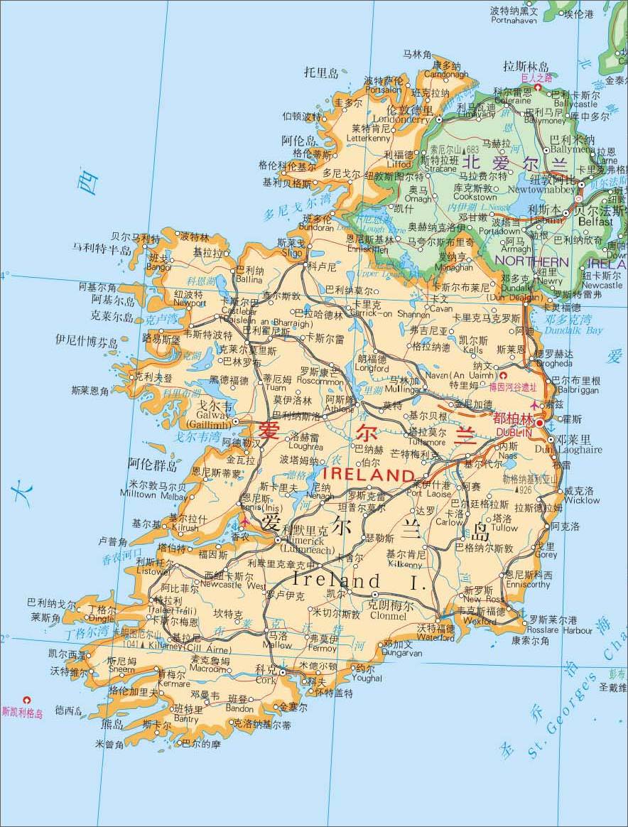 爱尔兰面积相当于中国哪个省(爱尔兰面积和人口有多少)