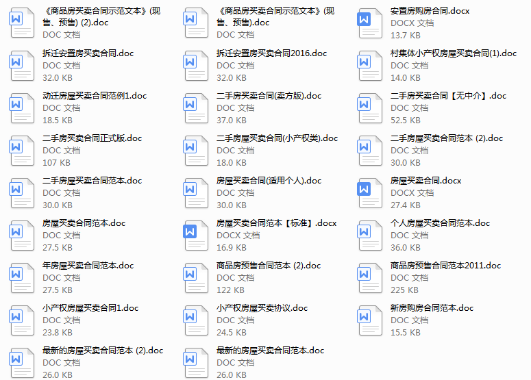 《商品房买卖合同示范文本》(现售、预售)，通用详细，收藏备用