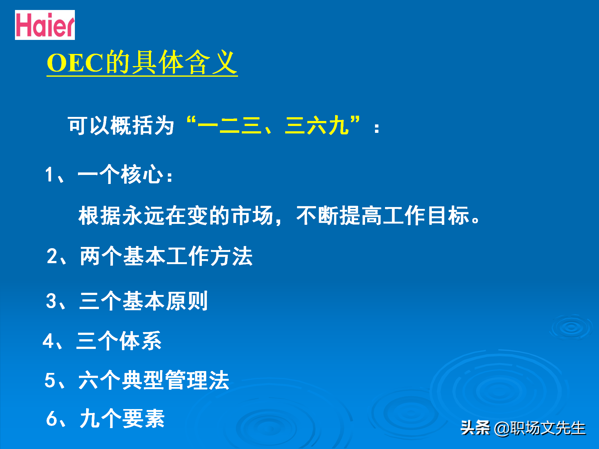 日事日毕，海尔告诉你真实的管理模式：48页海尔的OEC管理