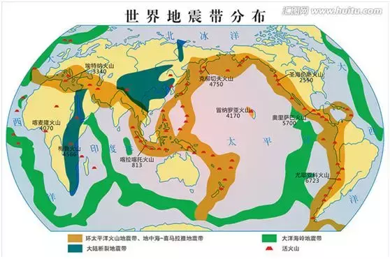 全球火山分布图图片