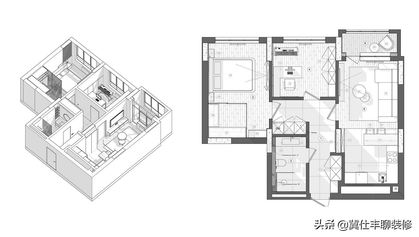 高级灰与高级黑，打造小宅的高级感（附平面图、3D图和实景图）