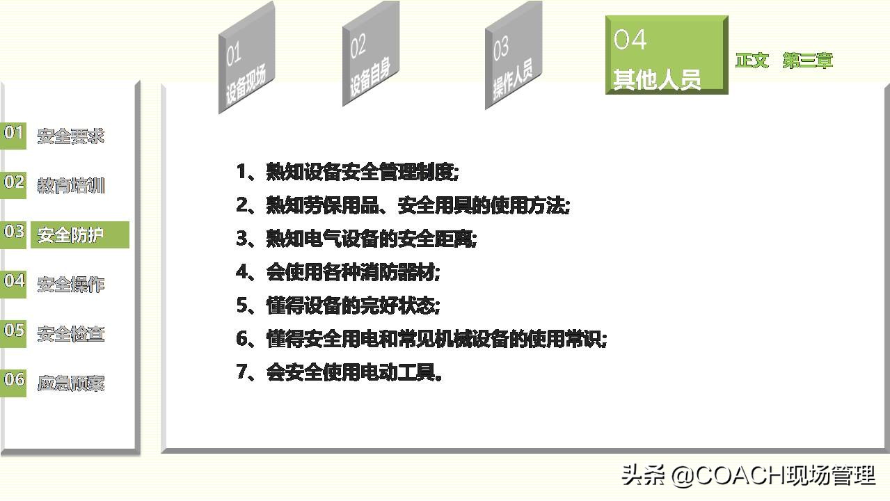 现场管理（安全）-员工在职培训之设备管理安全培训