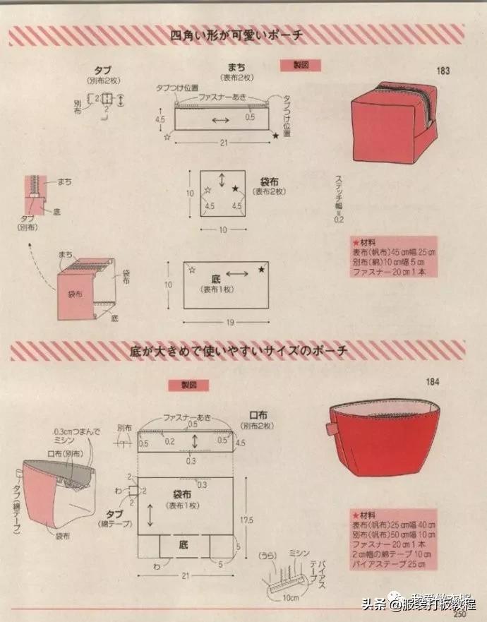 自制双肩包教程有尺寸（双肩包手提包裁剪纸样）