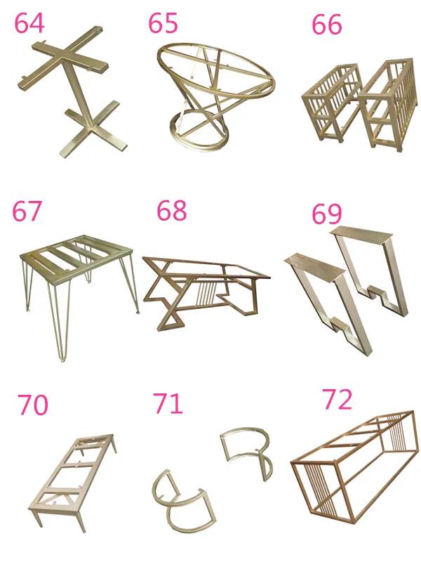 定制铁艺桌脚桌腿支架金属办公桌腿茶几大理石餐桌腿架子不锈钢腿
