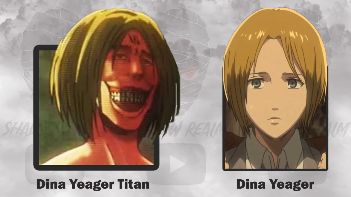 然后艾伦的母亲(格里沙·耶格尔的第二任妻子)被巨人戴娜·弗里茨吃了