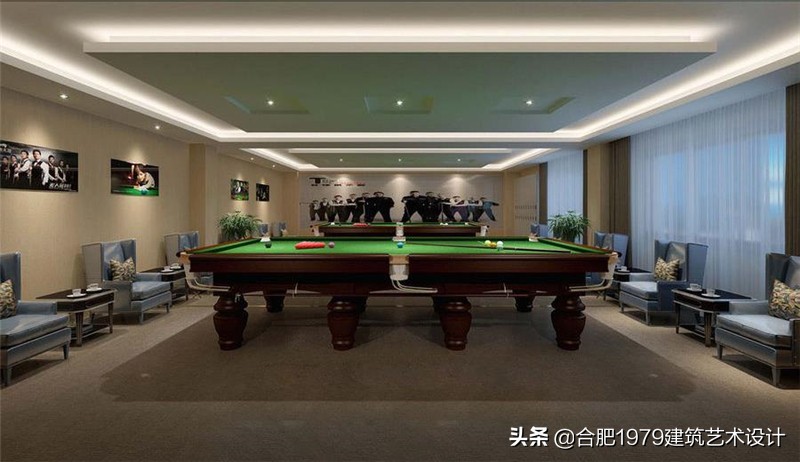 合肥台球会所设计案｜合肥台球室设计效果图欣赏