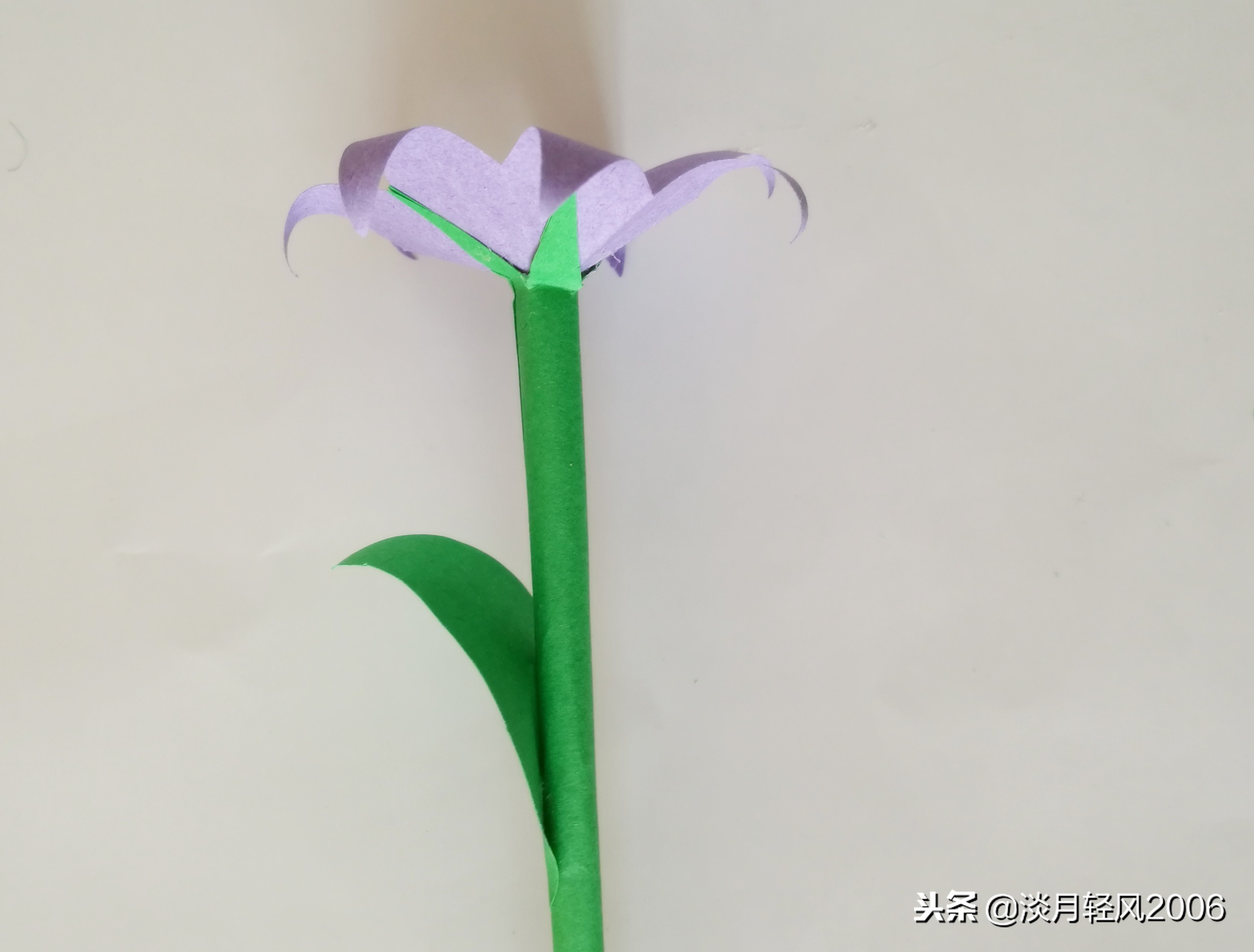 卡纸手工制作花(幼儿园手工,教孩子自己动手用卡纸做出一支立体花,有