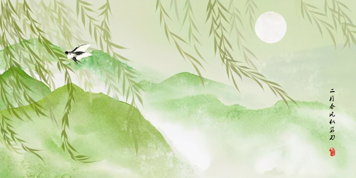 碧玉妆成一树高万条垂下绿丝绦("碧玉妆成一树高"——《咏柳》这首诗