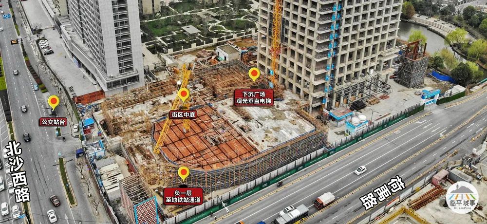 杭州地铁9号线全速建设中，总体量46万方北沙路商圈即将成型！