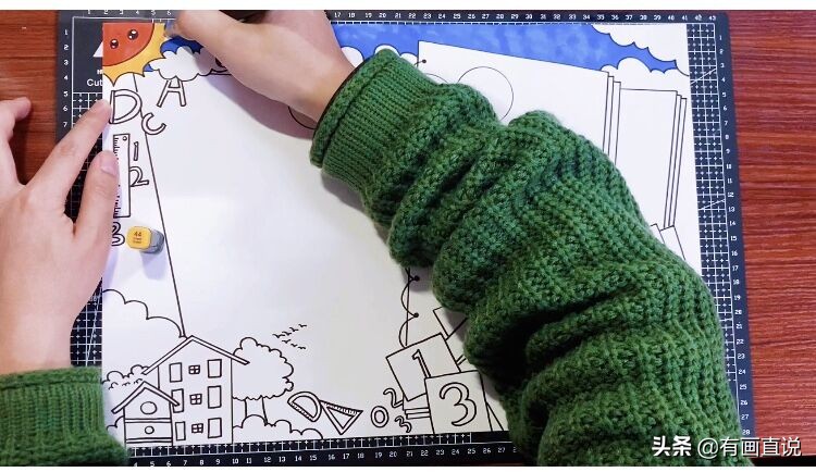 数学主题手抄报模板设计，妈妈再也不用担心孩子画画作业了