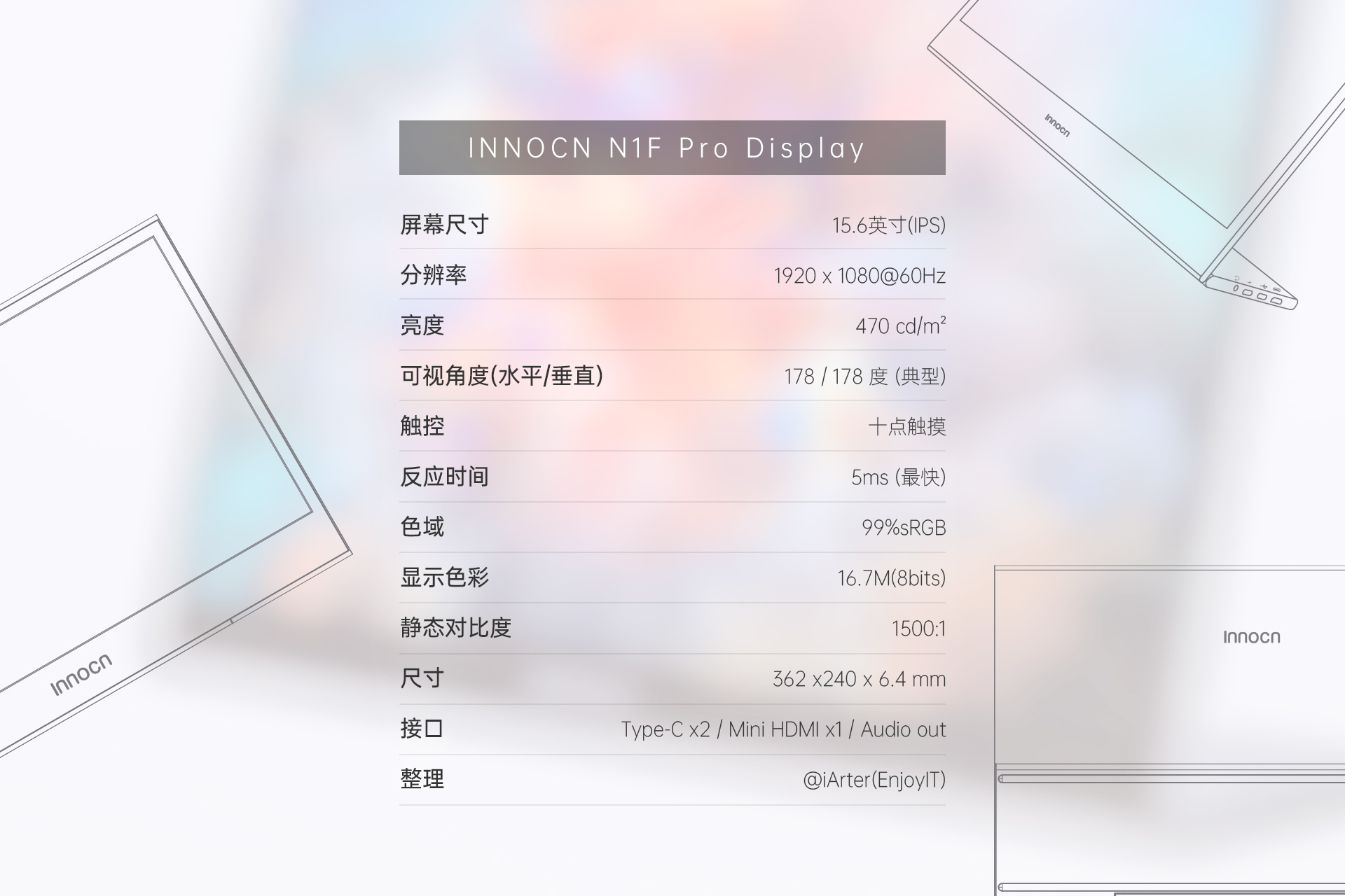 显示器还能当平板玩，INNOCN N1F Pro便携屏体验