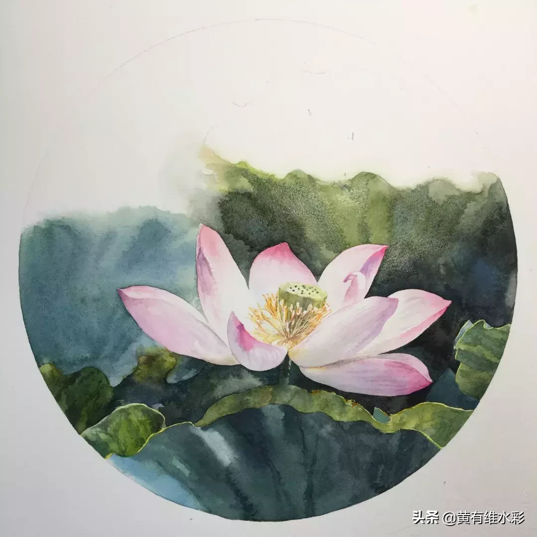 图/文:黄有维水彩班执行导师付愈准备工具步骤1,用2b铅笔轻轻定出花和