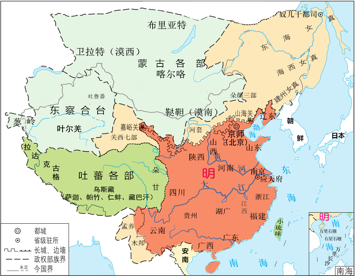 各种各样的明朝版图：为啥明朝的地图就那么难统一