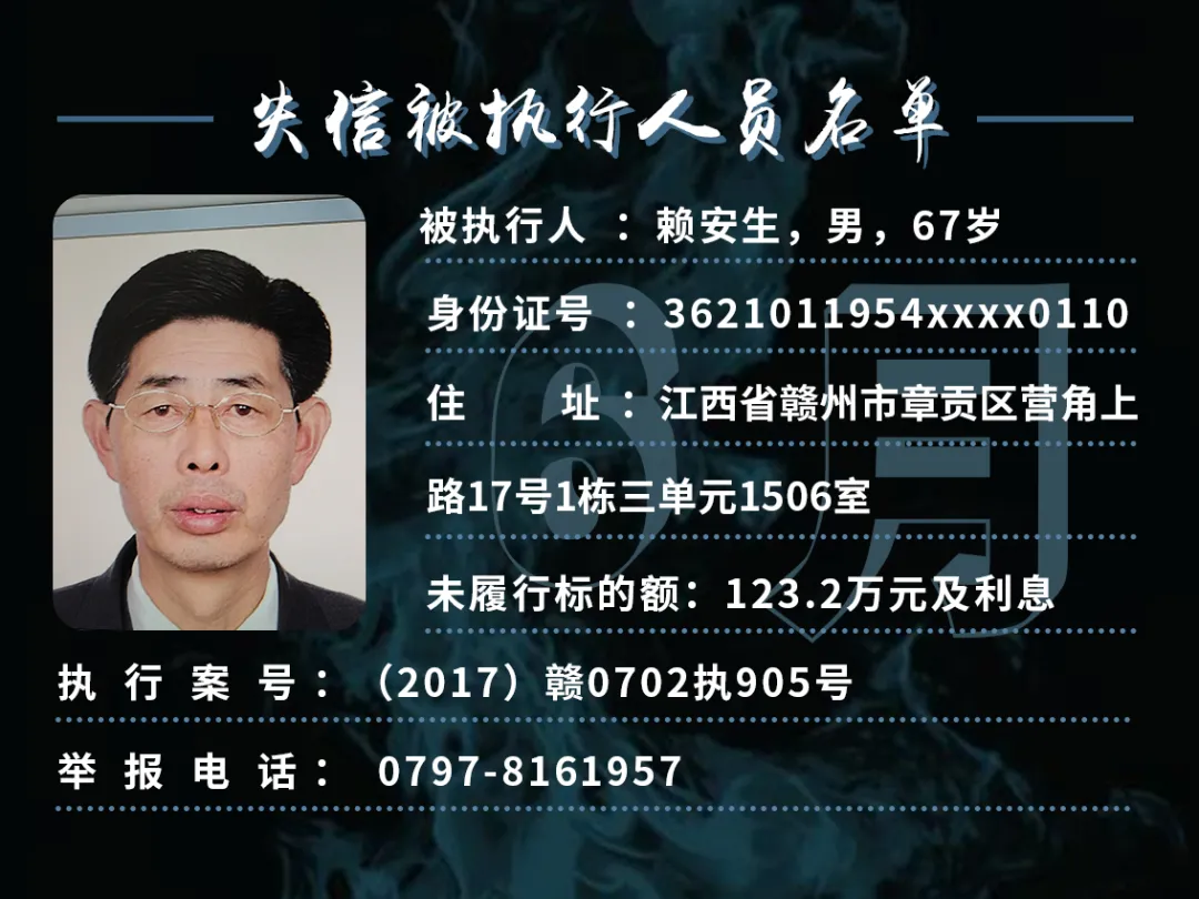 曝光！这些赣州人欠钱不还！你认识吗？